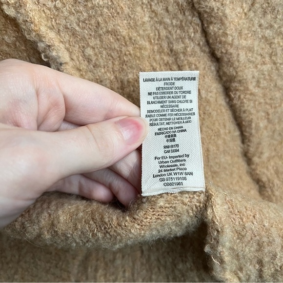 Free People Phantom Cardigan Size Small Camel Mohair Duster FLAWED. - Picture 9 of 10